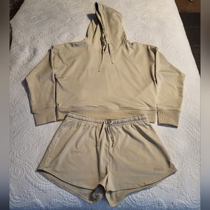 Track suit hoodie and shorts set